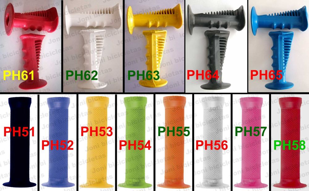 Punhos de guiador de bicicleta e de mota