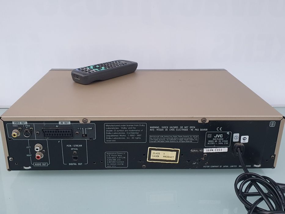 Odtwarzacz DVD CD audio JVC XV-515 z pilotem
