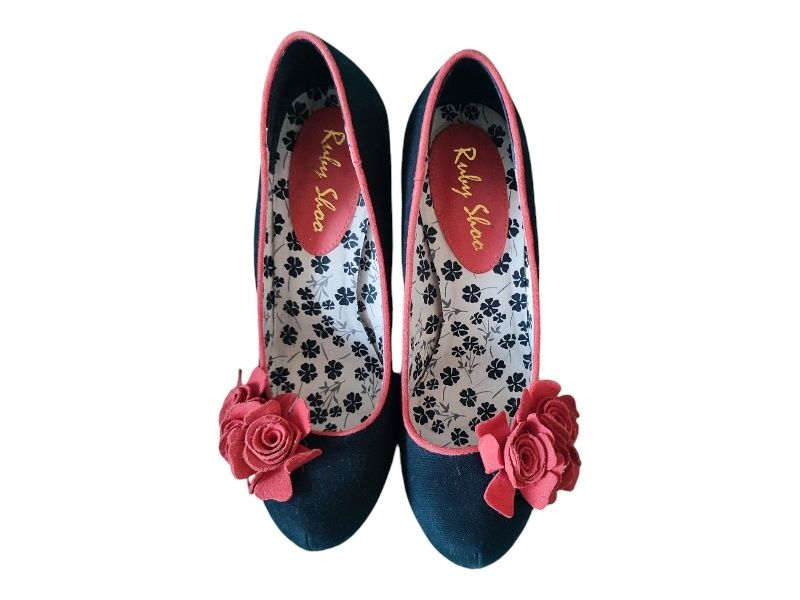 Ruby Shoo EVA pantofle czółenka na platformie w stylu pin up girl.. Ro