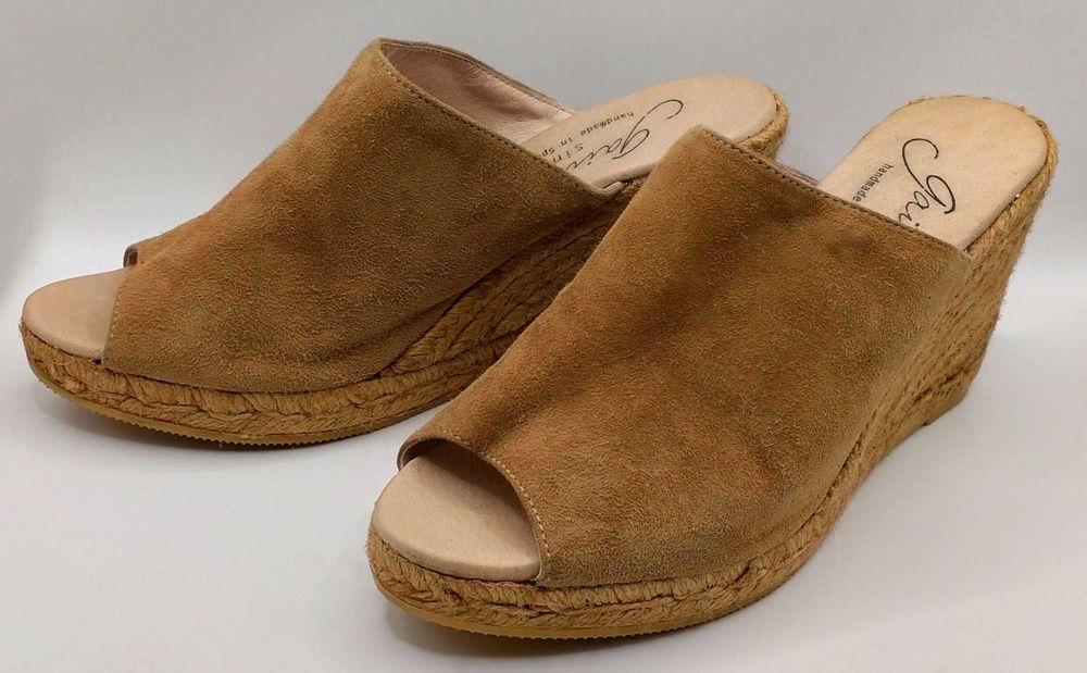 Espadryle damskie Gaimo brązowe na koturnie EU 39