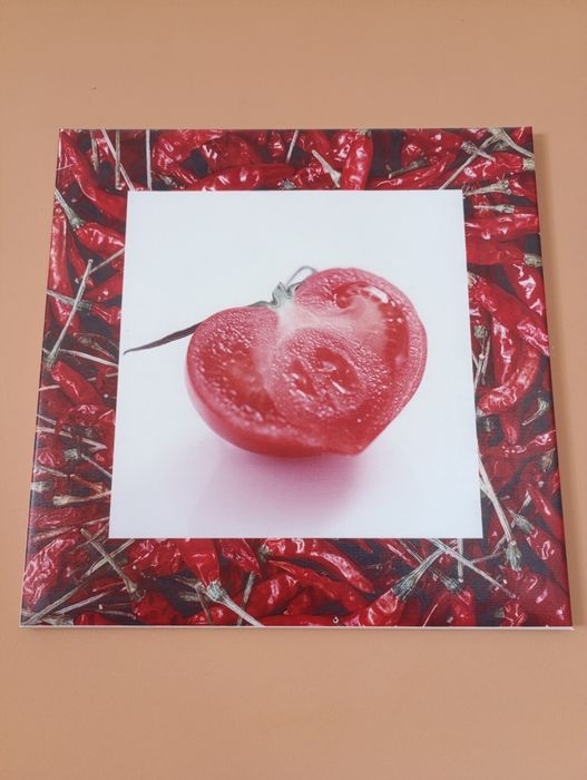 Quadro para cozinha - Tomates e pimentos