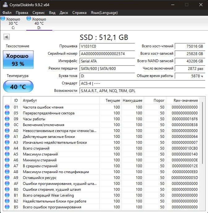 2 SATA SSD в чудовому стані
