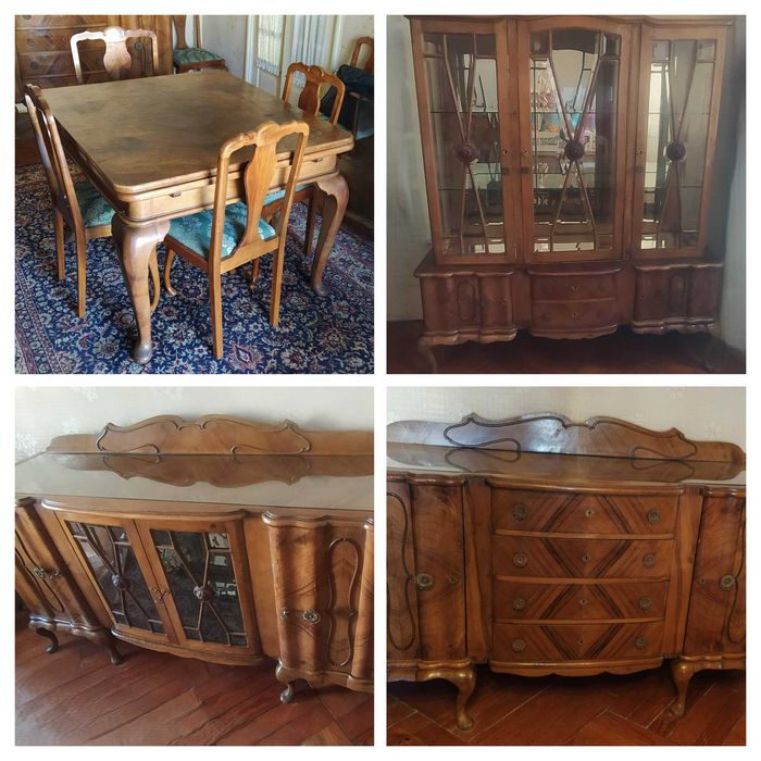 Mobília de Sala de Jantar Clássica – Estilo Queen Anne / Vintage (Madeira Maciça)