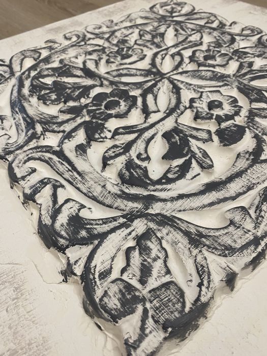 Quadro pintado mandala 3D64552552595841122