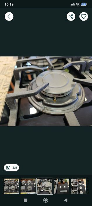 Поверхность варочная газовая LUXELL черная стекло Турция