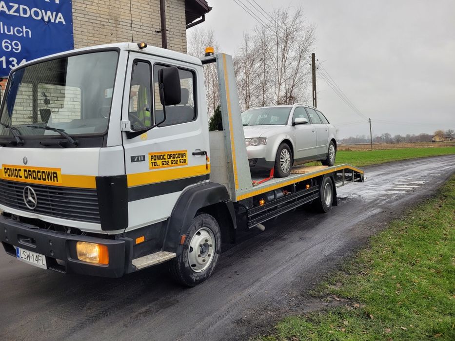 Pomoc  drogowa 24h/7 laweta transport maszyn budowlanych auto pomoc
