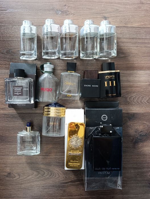 Flakoniki po perfumach Bentley Boucheron Boss Lalique 1 milion Guerlai