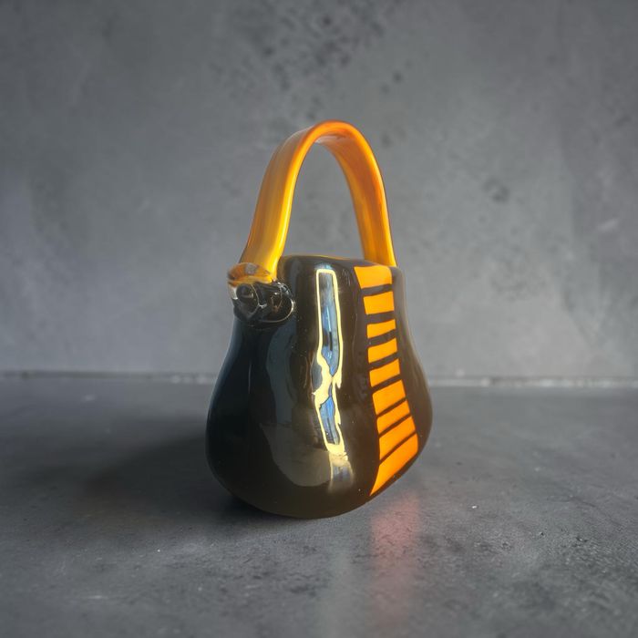 Szklana torebka w stylu Murano – duży dekoracyjny wazon, 30 cm, 3,3 kg