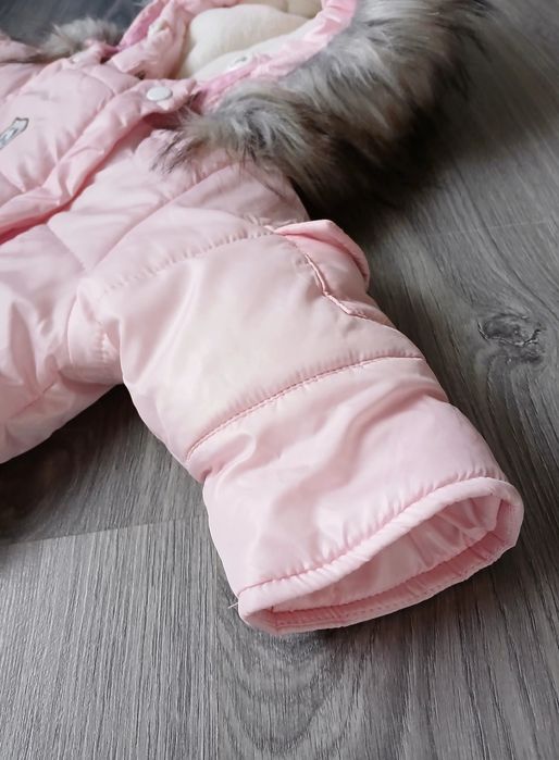 Зимовий дитячий теплий комбінезон - конверт для дівчинки Б/У 0-6 міс