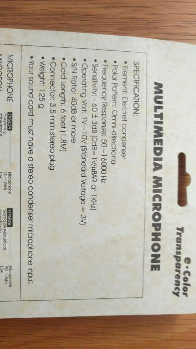 Microfone multimédia para PC