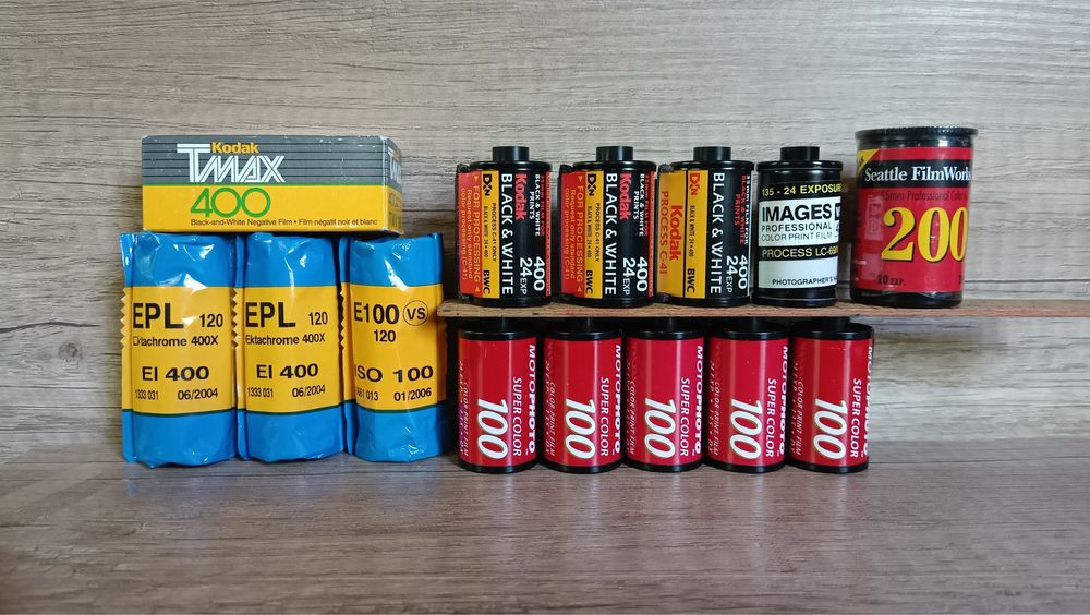 Kodak B&W, Ektachrome EPL 400x, MotoFoto Super Color 100. Kольорова фото плівка