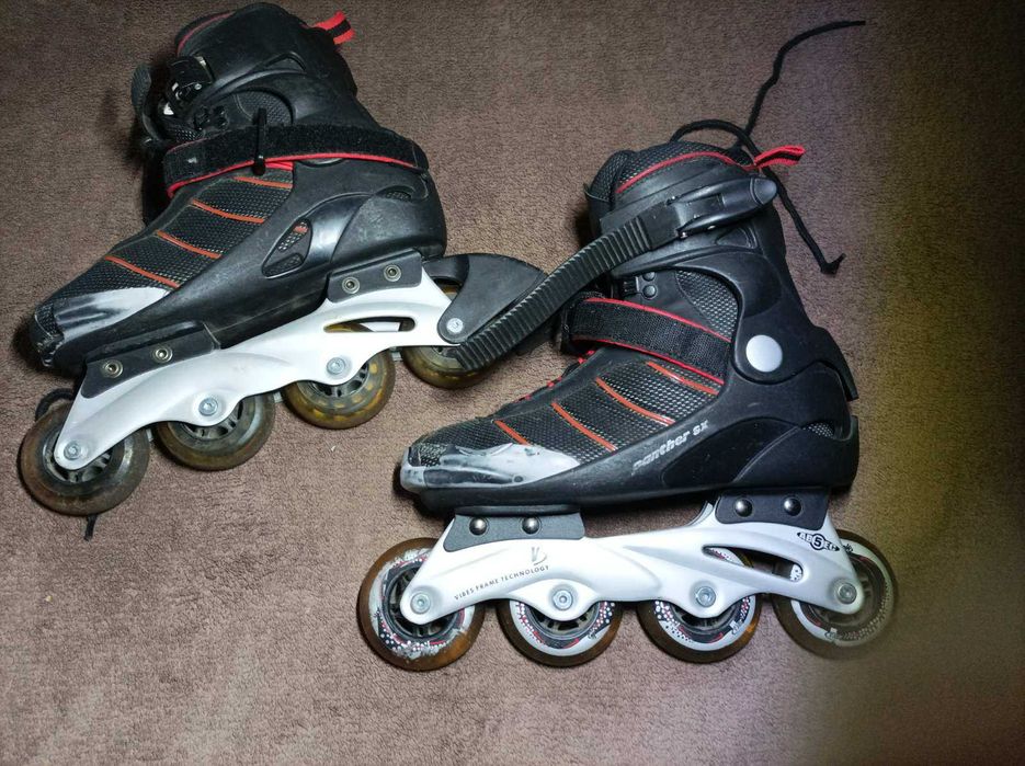 Роликовые коньки р.40, шлем р. 56-60, б/у