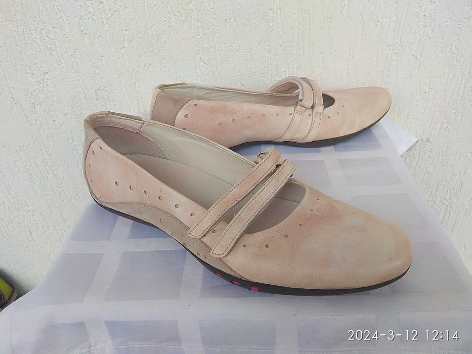Кожанние туфли,балетки Clarks р.41-41.5