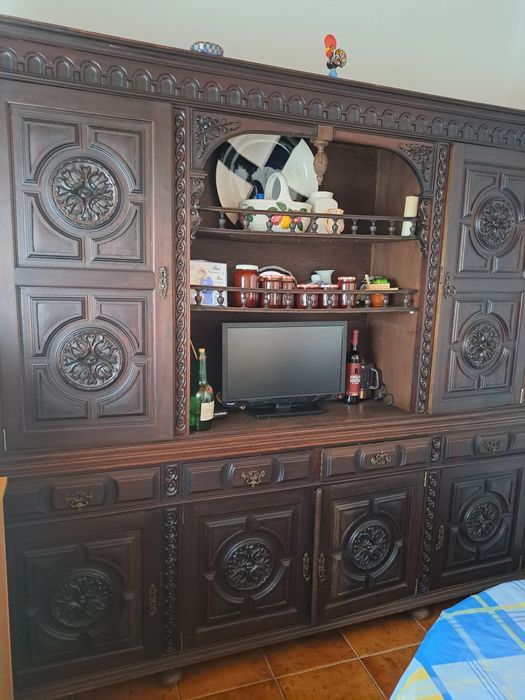 Móvel sala madeira mogno