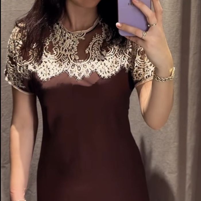 S 36 Zara satynowana sukienka zara z koronką limited edition nowa
