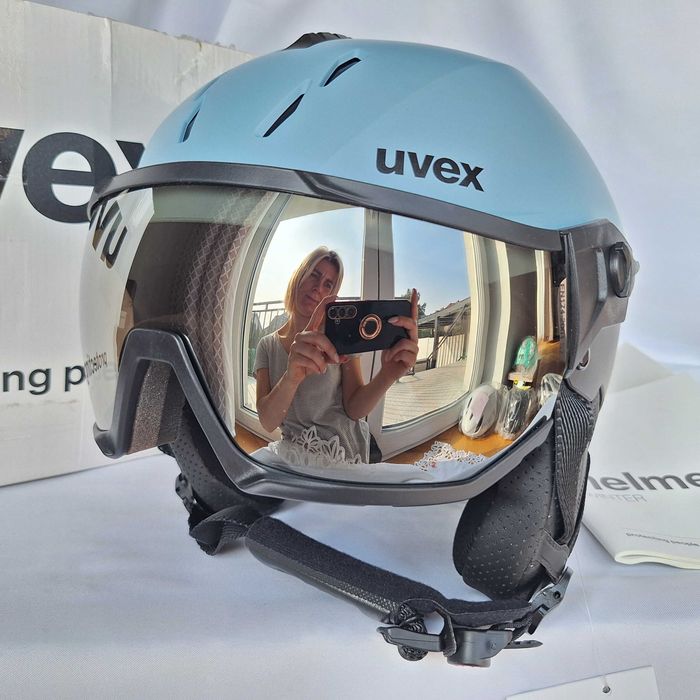 Kask narciarski Uvex Instinct Visor Glacier Black Mat L 59-61cm