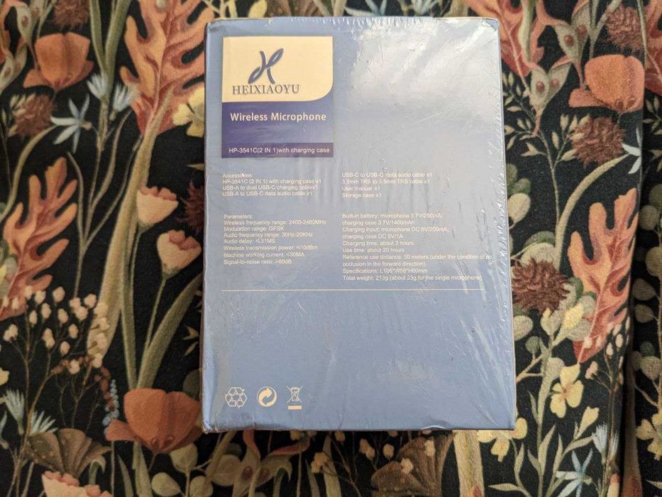 Беспроводной петличный микрофон HEIXIAOYU петличка для Android/IOS