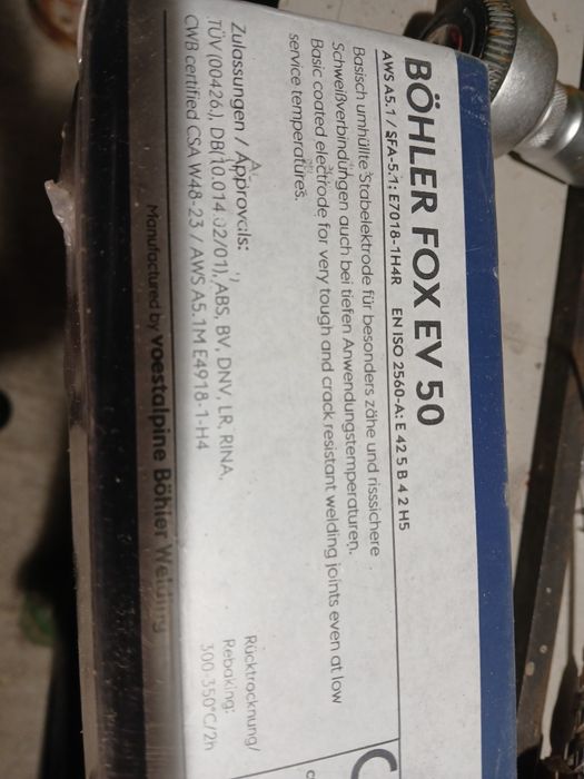 Elektrody Bohler Fox EV 50 2.5x350 4.2 Kg Austria