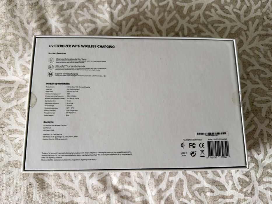 Esterilizador UV SAMSUNG Wireless 10 W