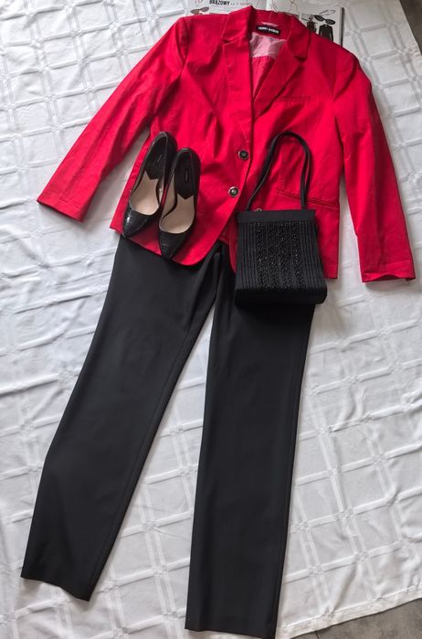 Żakiet Damski Czerwony Satynowy Gerry Weber r.42/44