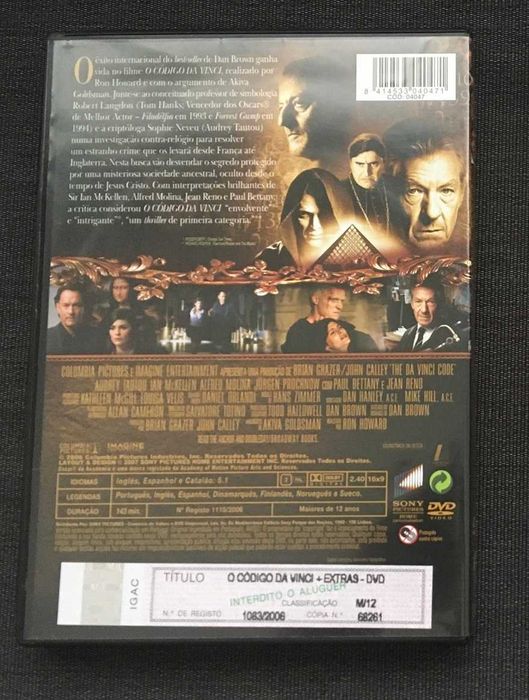 DVD O Código Da Vinci (Ed. PT) - portes incluídos