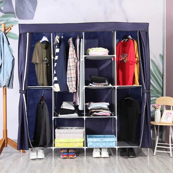 Тканевой складной шкаф 4-секции Storage Wardrobe органайзер гардероб