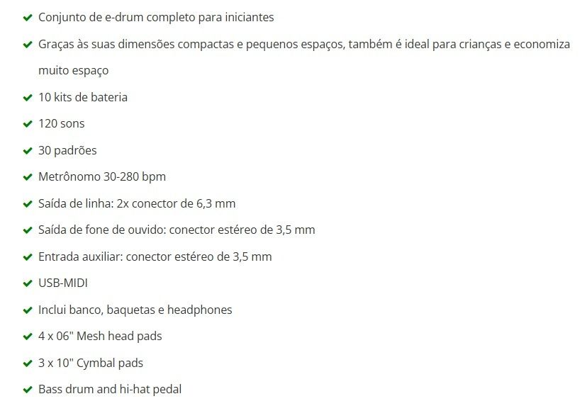 Vendo Bateria Alesis Debut Kit garantia até 2028