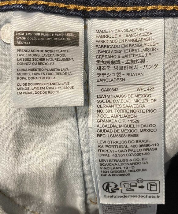 Джинсы Levis 512.Оригинал.