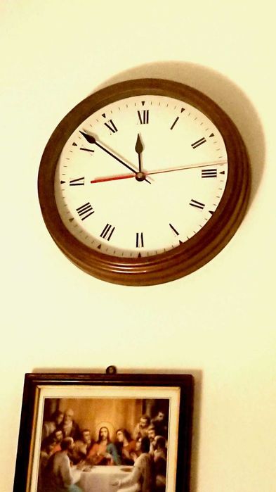 Zegar ścienny płynący Cichy Szkło Retro Old School Vintage Second 30cm