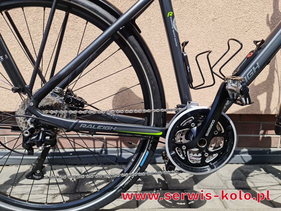 Rower męski CROSSOWY RALEIGH koła 28 aluminium SHIMANO DEORE XT poleca
