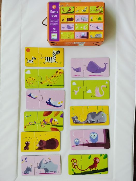 Puzzle Djeco + puzzle encaixe animais +18M64284790927490122