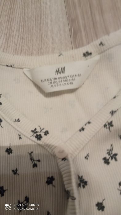 Komplet H&M 134/140 + koszulka różowa