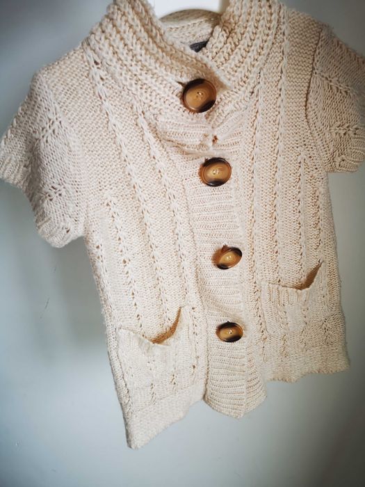 Pumpkin Patch kremowy rozpinany sweterek 106 cm 4lata