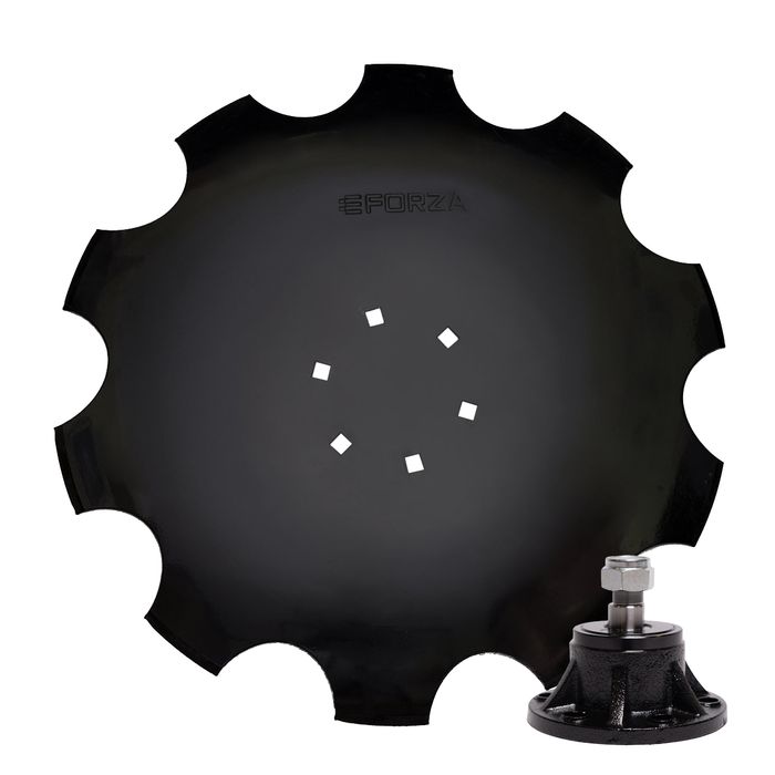 Talerz uzębiony 560 mm x 4 mm, 6 otworów, stal spręży + Piasta 6 otw