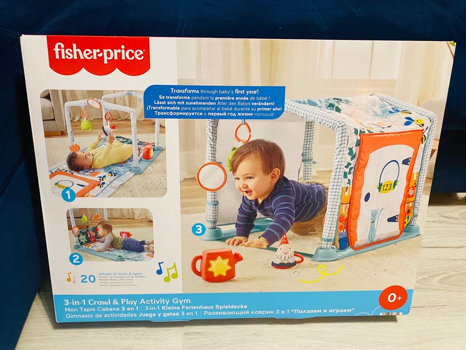 Fisher-Price Edukacyjna mata 3 w 1 z dźwiękami Domek Odkrywcy