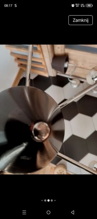 Żyrandol 5Ramion abażury plus dwa kinkiety