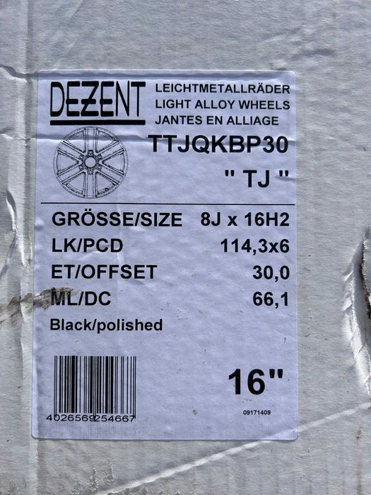 alufelgi 16 Dezent TJ Nissan Navara Pathfinder 6x114,3 nowe czarne