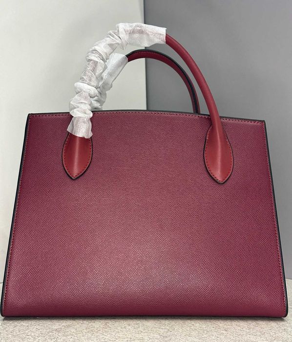 Сумка Prada бордова шкіряна / Женская кожаная сумка Прада бордо