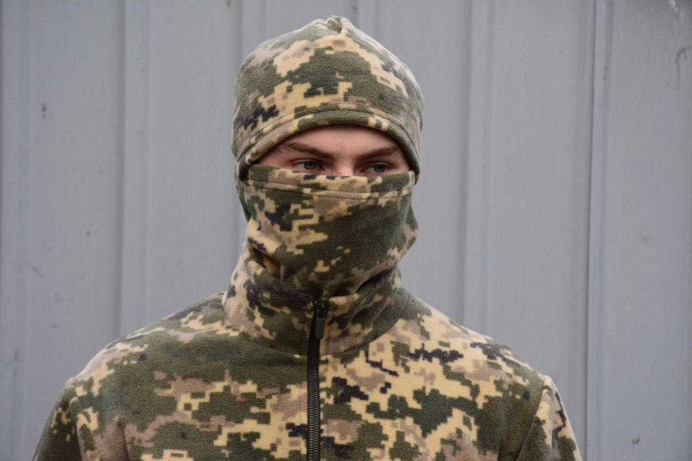 Армейская зимняя флисовая балаклава ВСУ тактическая флисовая балаклава