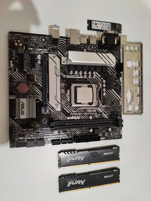 Комплект "H510, i3 10100f, DDR4 2x8gb, SSD 512gb."