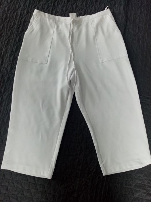 Spodnie rybaczki białe damskie