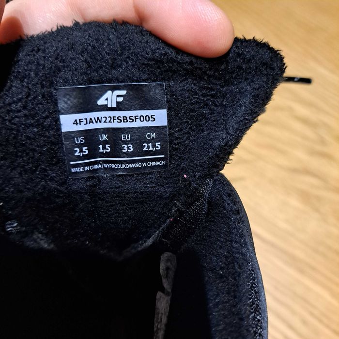 Buty zimowe śniegowce  4F, rozmiar 33