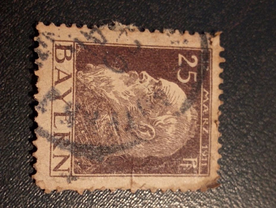 3 selos Pfennig Alemanha 1911 - Principe Regente Luitpold - Baviera