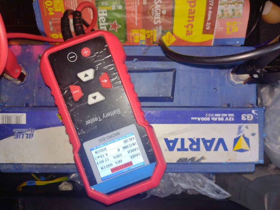 Bateria  testada  95 e 52 Ah