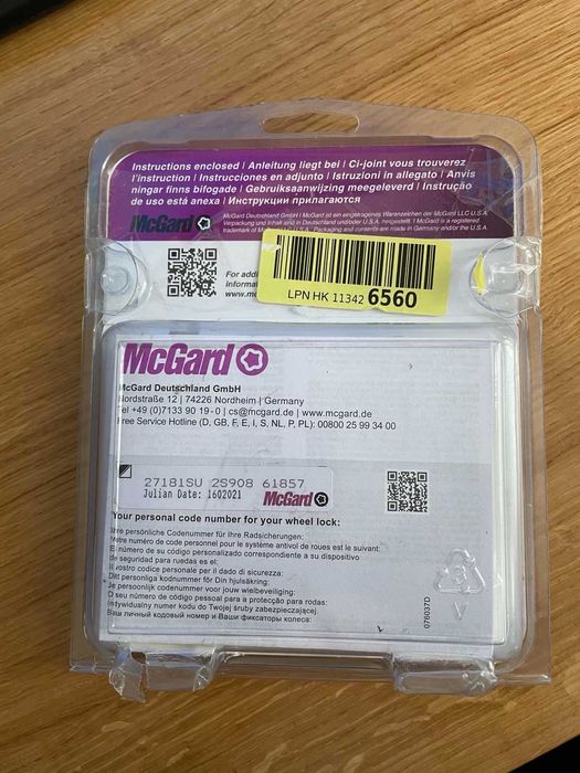 Гвинти фіксації обода колеса, секретки McGard 27181SU ! Читайте опис !