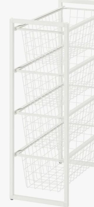 Białe regały metalowe Ikea