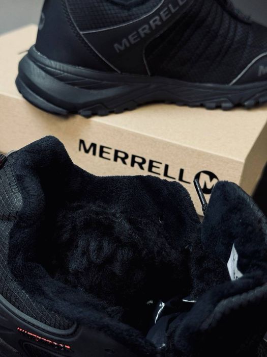 Зимние кроссовки на иеху Merrell / кожаные кросы merrell на холода