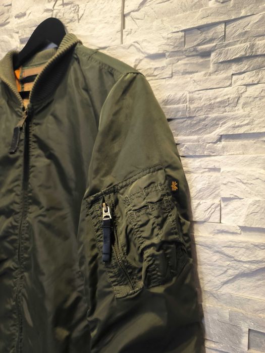 Kurtka Bomberka Alpha Industries Logo Zielona