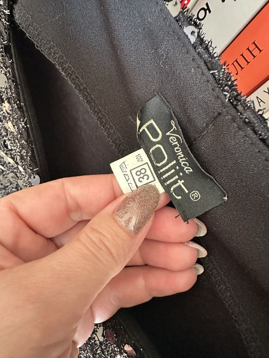 Сукня чорна, коротка, пайєтка, 36-38 р