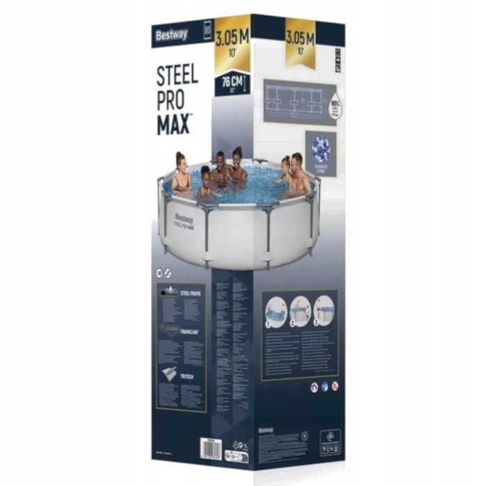 Basen stelażowy Steel Pro MAX 305 x 76 Bestway 56406 Baseny Ogrodowe